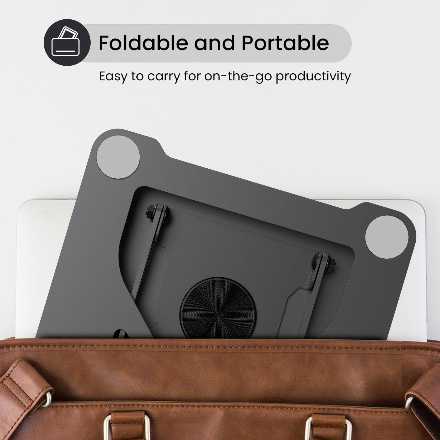 Adjustable Laptop Stand with 360° Rotating Base